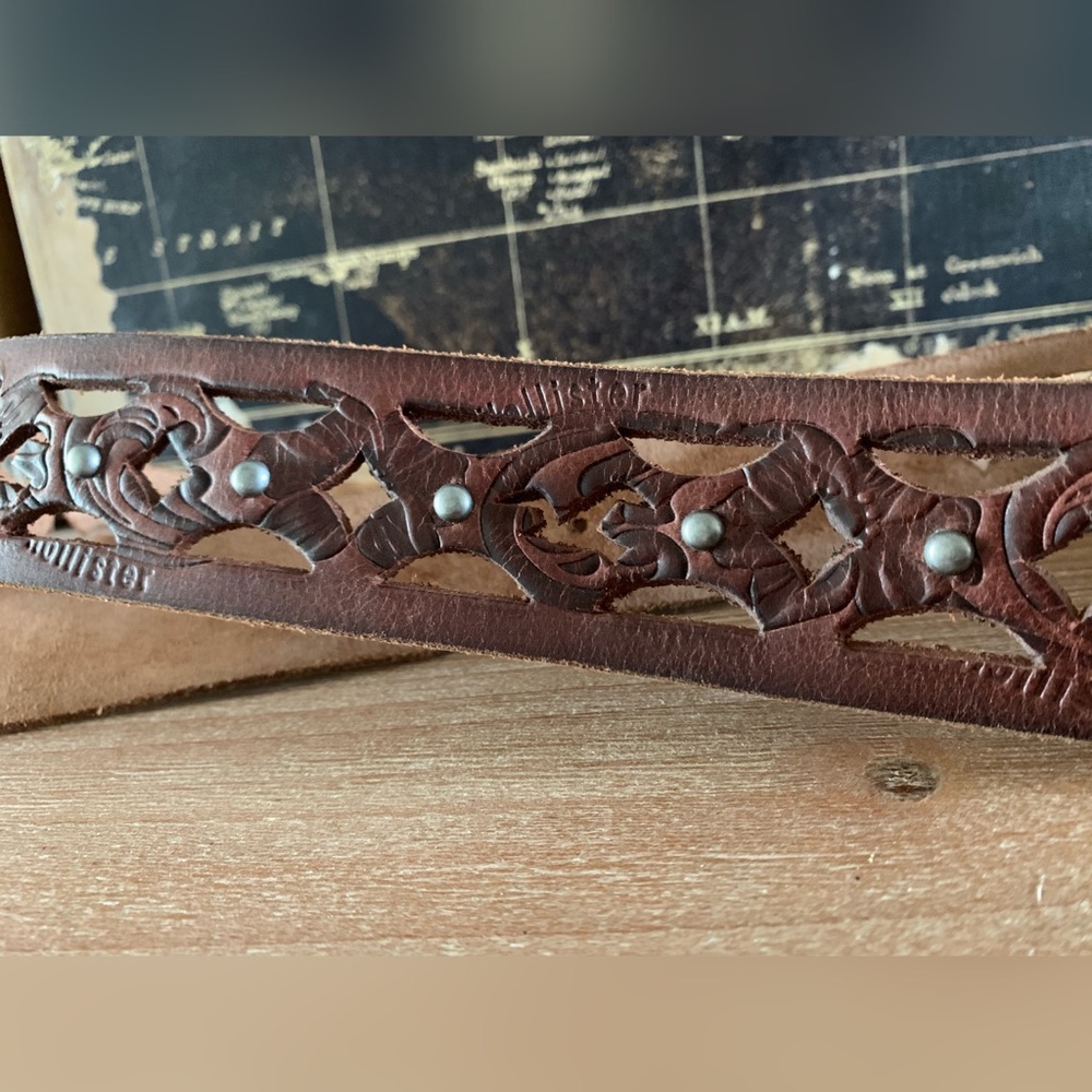 Hollister Laser Cut Leather Belt - Picture 5 of 7